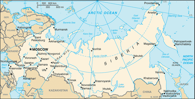 Map of Russia (CIA)