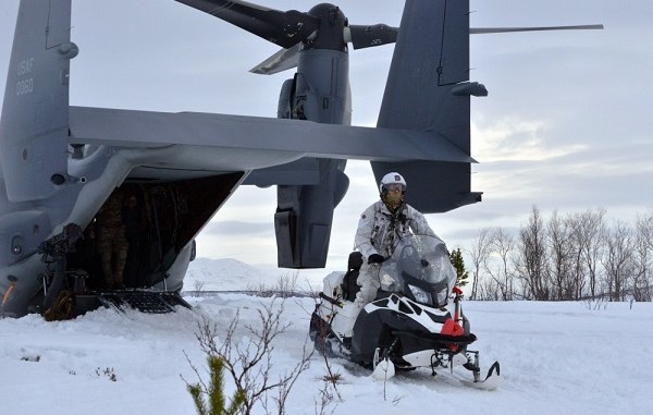 10th SFG RAPIDS Snowmobile CV-22B Osprey