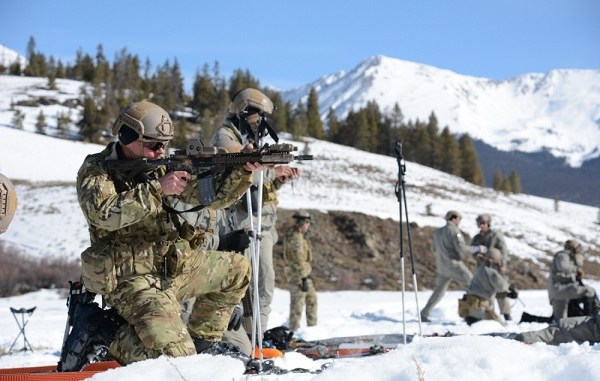 10th SFGA Winter Warfare Shooting, Cold Weather training at Taylor Park, Colorado. Photo by SGT Timothy Clegg, March 4, 2016.