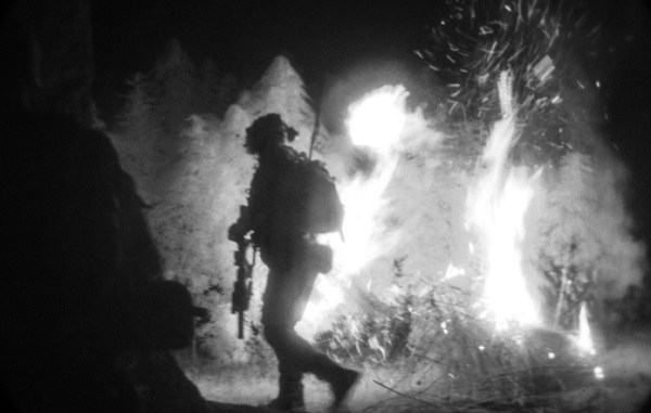 USSF attached to SOTF-A sets fire to field of marijuana in Afghan drug lab. Sep 12, 2016. (photo by Sgt Connor Mendez, NSOCC-A).