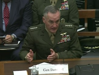 new Afghanistan strategy - General Dunford testifies before the House Armed Services Committee about the Afghanistan conflict on October 3, 2017. (Photo by DoD)