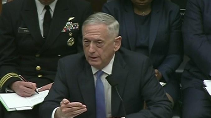 R4&S - Secretary of Defense Jim Mattis testifies before the Senate Armed Services Committee on October 3, 2017. (DoD Photo)