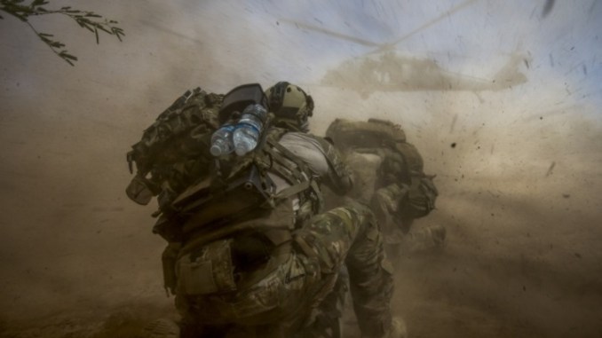 Angel Thunder 18.1 - U.S. Air Force pararescue men with the 58th Rescue Squadron prepare for exfil during the Angel Thunder 17 exercise. (Photo USAF Staff Sgt. Marianique Santos, May 11, 2017).