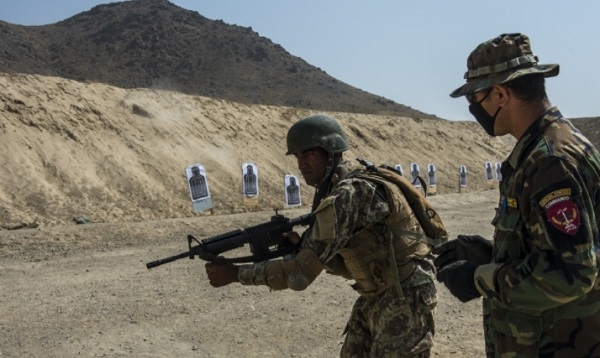 ASSF Commando Trains at Camp Commando outside of Kabul, Afghanistan.