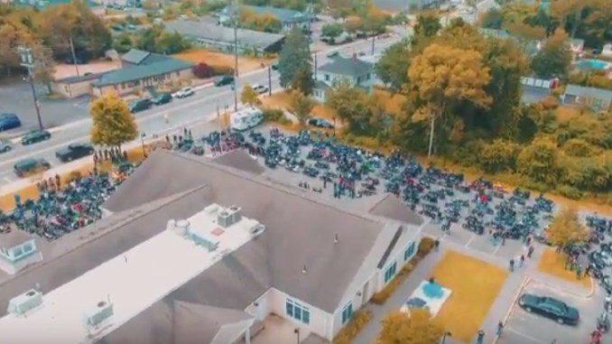 Blackbeard's Ride 2017 - This annual event is in memory of SSG Matthew A. Pucino and raises funds to assist wounded or injured combat veterans and their families. (Photo from video by Matthew A. Pucino Foundation, LTD).