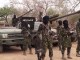 Photo of a group of Boko Haram fighters line up in this still taken from a propaganda video dated March 31, 2016. Cover photo for a CTC report on Boko Haram dated May 9, 2018.