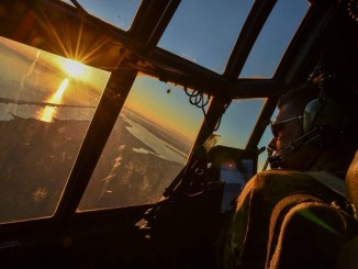 A C-130 from the 1st Special Operations Wing at Eglin AFB participates in Exercise Frigid Archer in 2016.