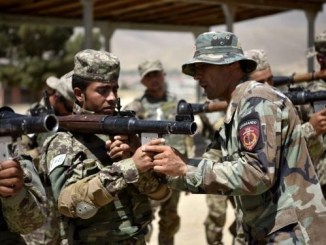 CDOQC Phase 1 RPG Training - An ANASOC instructor talks recruits through the principles of firing the RPG-7. Photo by MSG Felix Figueroa, NSOCC-A, July 30, 2018.