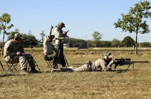 Chilean Sniper taking part in Fuerzas Comando 2017. (Photo by SGT Christine Lorenz, SOCSouth, July 19, 2017)