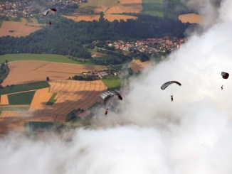 SOF operators assigned to Special Operations Command Europe (SOCEUR) conduct parachute training in Europe. (SOCEUR photo 16 October 2017).