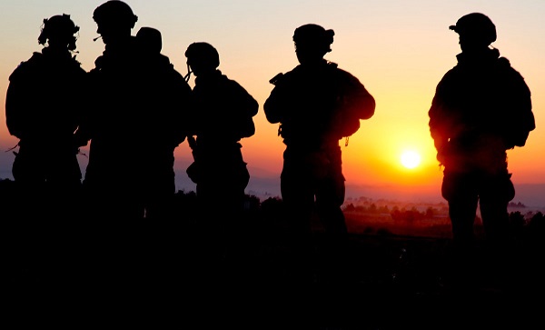 Soldiers at Sunset. Department of Defense photo.