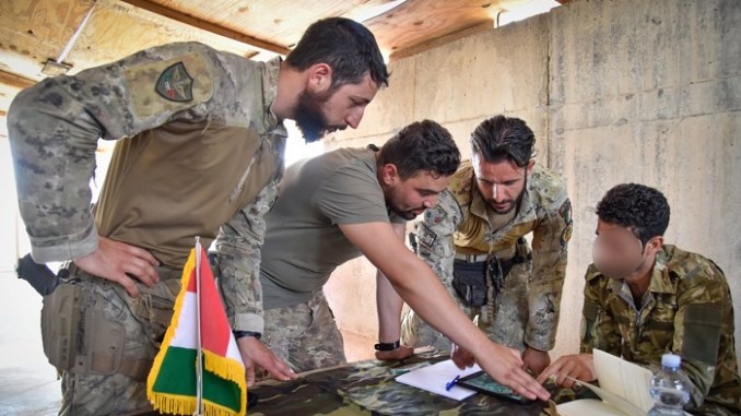 Italian Special Operations Forces (SOF) mentor Afghan security forces while conducting an EAP mission to Farah province (RS HQs photo August 11, 2017).