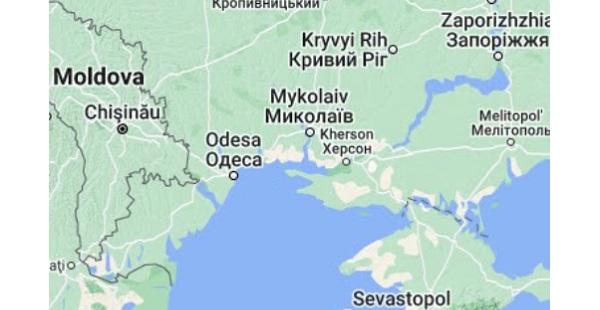 Map Odesa Mykolaiv Ukraine