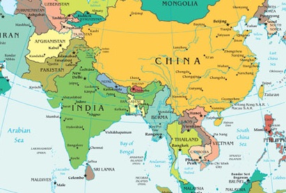 Map South and Southeast Asia (derived from CIA Map)