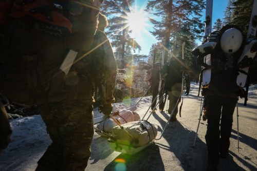 NATO SOF train in in winter warfare skills in January 2018 in mountains near Zakopane, Poland.