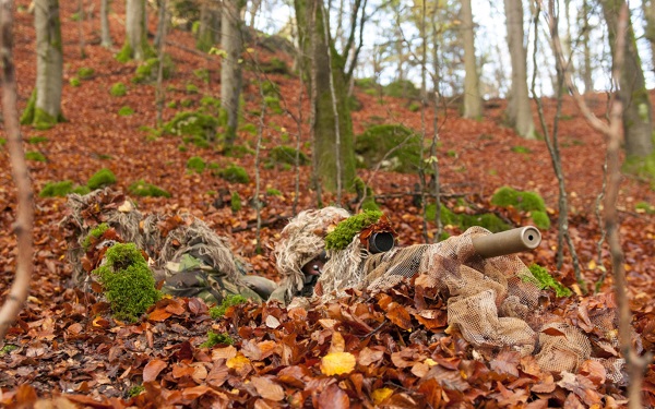 Two man sniper team at Basic Sniper Course of International Special Training Center, Hohenfels, Germany.