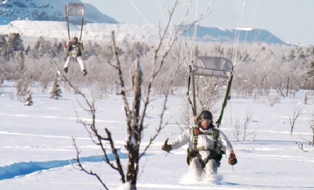 SOF winter warfare training above the Arctic Circle, Kiruna, Sweden. (Photo from SOCEUR video by SPC Liem Huynh, February 24, 2018).