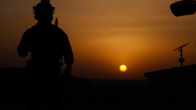 SF soldier from SOTF-A waits for nightfall prior to start of operation in Alingar district, Laghman province, Afghanistan. (U.S. Army photo, Sep 4, 2016).