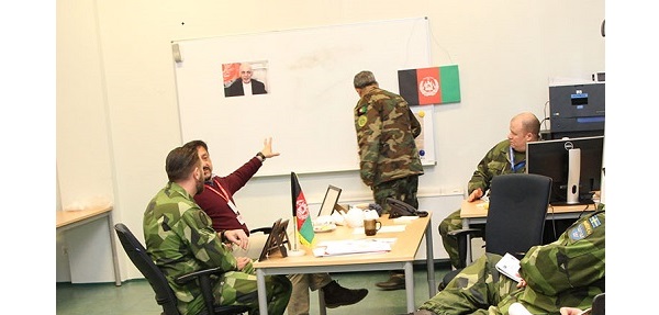 A Swedish advisor team is receiving pre-deployment training at the Joint Forces Training Centre JFTC