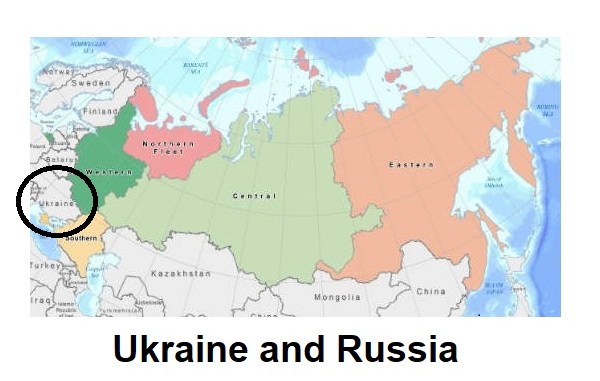 Ukraine and Russia Map