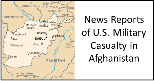 U.S. casualty in Afghanistan