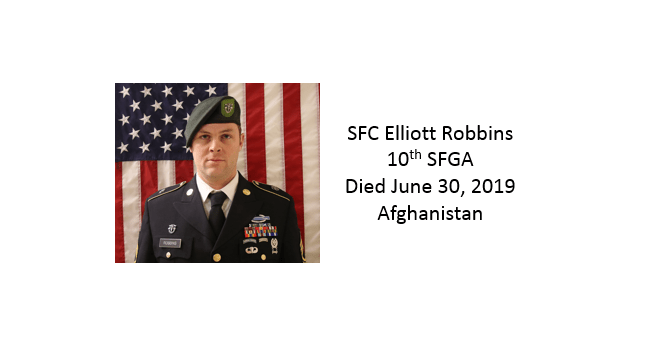 SFC Elliott Robbins, 10th Special Forces Group, Afghanistan