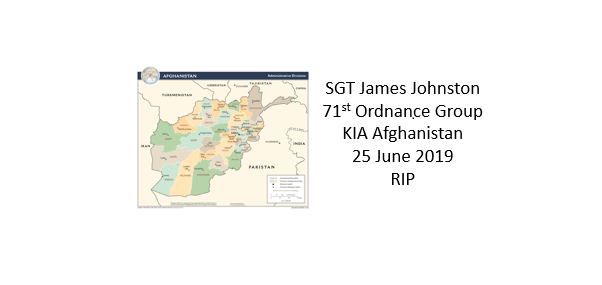 SGT James Johnston KIA Afghanistan June 25, 2019