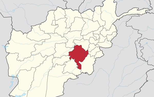 Map Ghazni Province Afghanistan. https://en.wikipedia.org/wiki/Ghazni_Province#/media/File:Ghazni_in_Afghanistan.svg