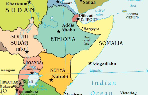 Map of Somalia (CIA map)