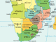 Map of Southern Africa (derived from CIA map)