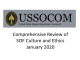 USSOCOM Culture and Ethics Comprehensive Review January 2020