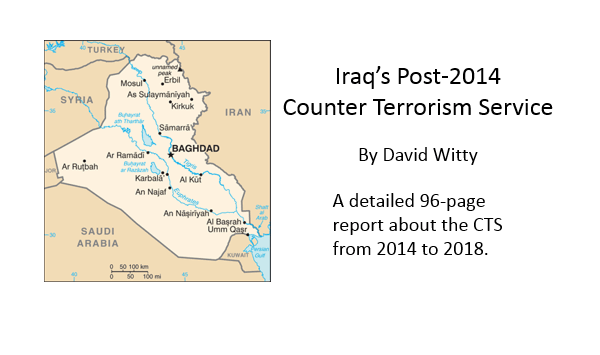 Iraq's Post-2014 Counter Terrorism Service, by David M. Witty, October 2018, The Washington Institute